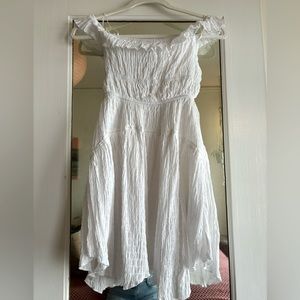 White Urban Outfitters Off The Shoulder Bathing Suit Cover or Mini Dress